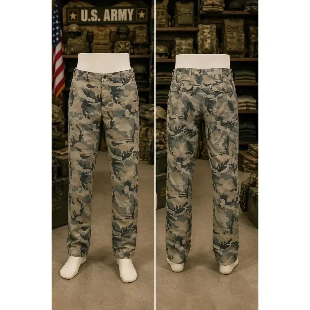 Levi’s Camo Jeans Pants Military Army Style 35x31 Straight Leg